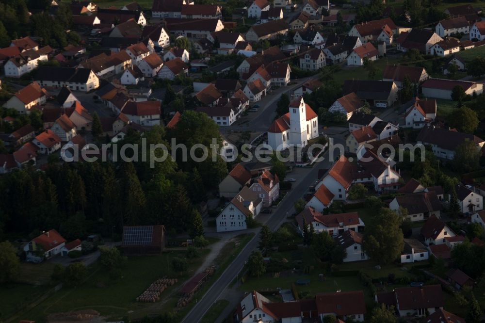 Aerial photograph Betzenweiler - Church building in the village of in the district Kappel in Betzenweiler in the state Baden-Wuerttemberg