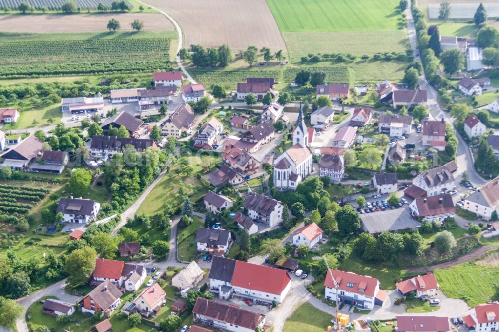 Aerial photograph Überlingen - Church building in the village of in the district Lippertsreute in Ueberlingen in the state Baden-Wuerttemberg, Germany