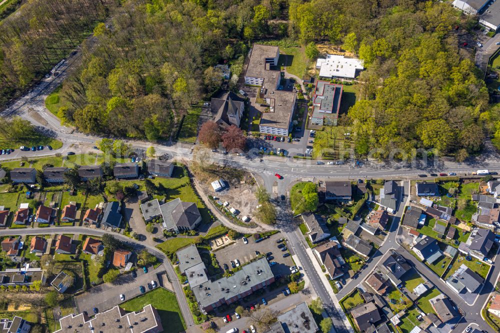 Hamm from above - Church building Evangelische Kreuzkirche on Hammer Strasse in Hamm in the state North Rhine-Westphalia, Germany