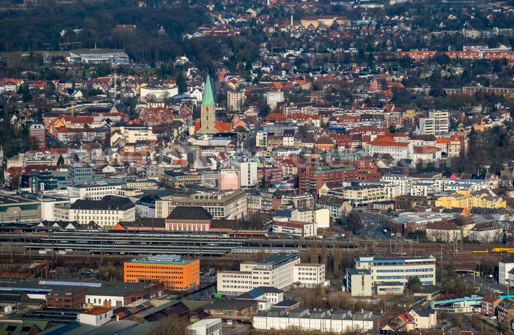 Hamm from above - Church building protestant Pauluskirche in Hamm in the state North Rhine-Westphalia