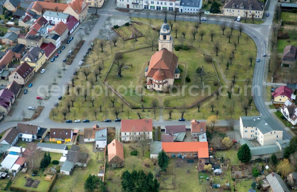 Altdöbern from the bird's eye view: Church building Evangelische church in Altdoebern in the state Brandenburg