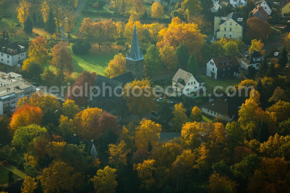 Witten from the bird's eye view: Church building of the Protestant Church Heven in Witten in the state of North Rhine-Westphalia