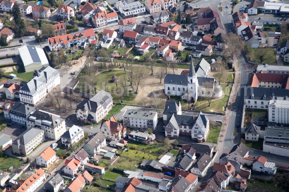 Aerial photograph Dieburg - Churches building the chapel Gnadenkapelle Dieburg in Dieburg in the state Hesse