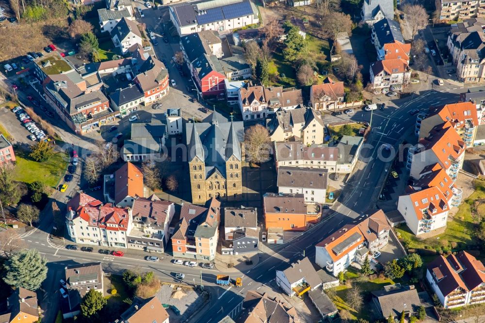 Aerial image Hagen - Church building in Hagen in the state North Rhine-Westphalia