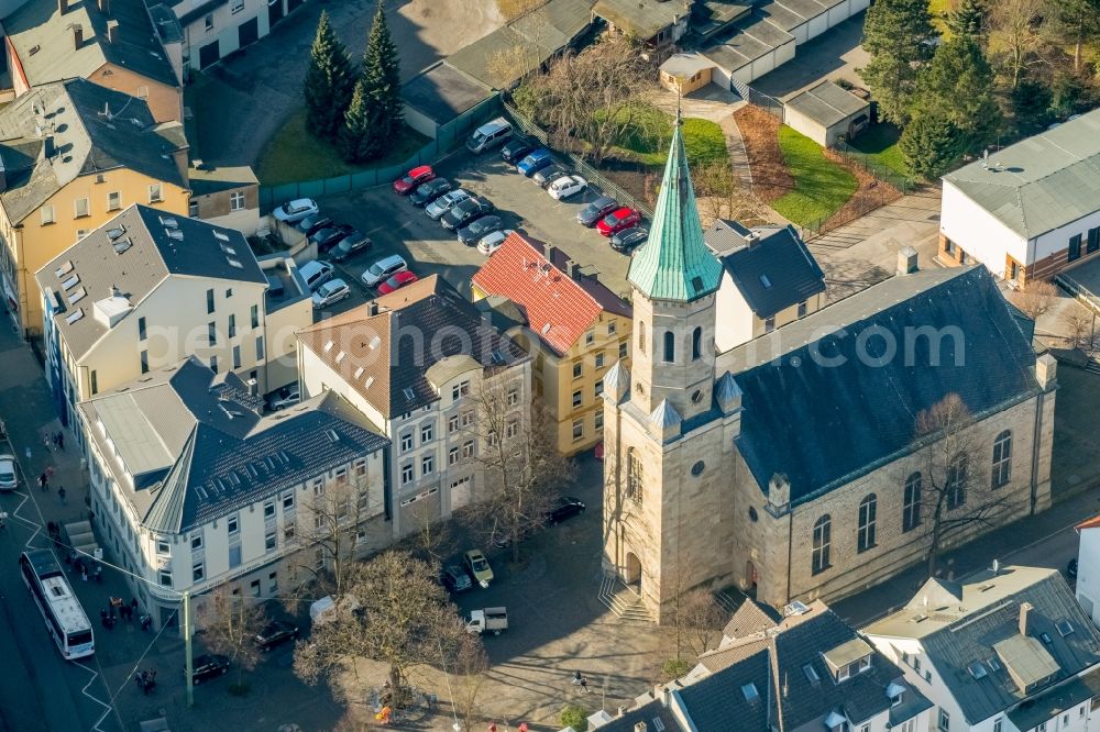 Aerial image Hagen - Church building in Hagen in the state North Rhine-Westphalia