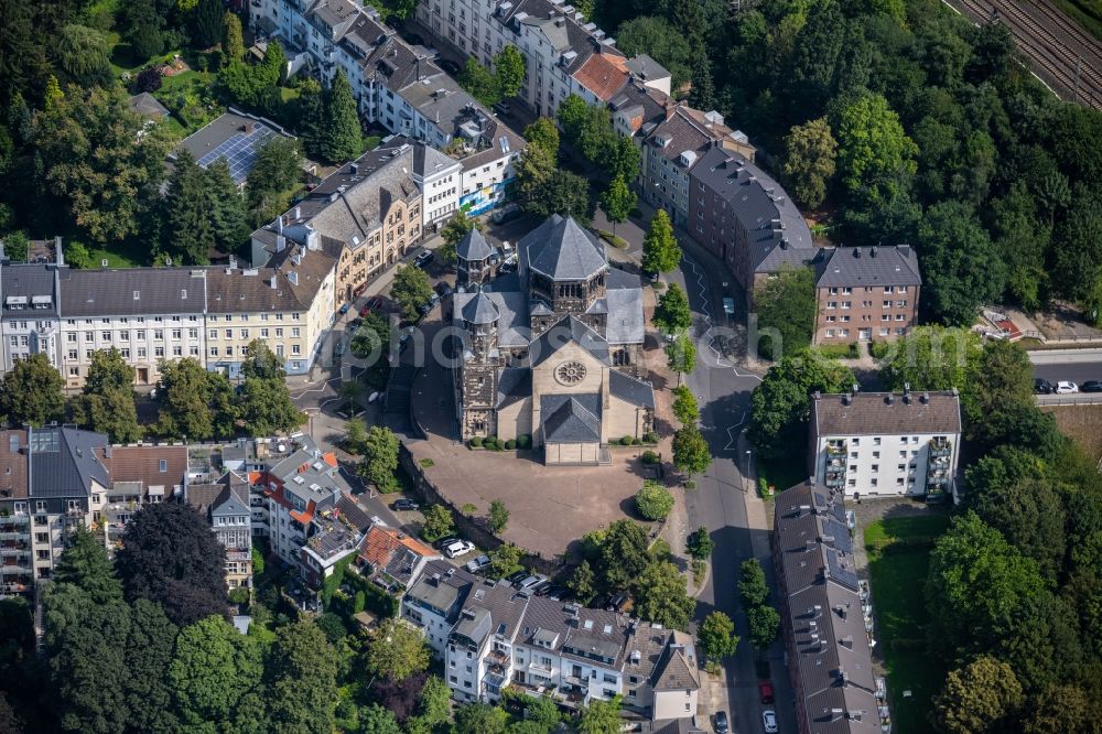 Aerial image Aachen - Church building of the cathedral of Herz-Jesu Kirche Frankenberger Dom on the Viktoriaallee in the district Mitte in Aachen in the state North Rhine-Westphalia, Germany