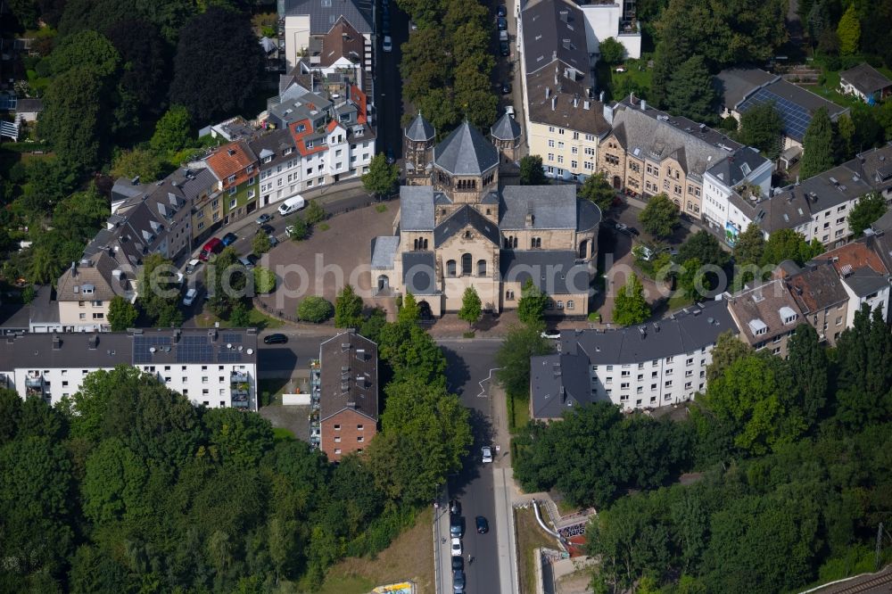 Aerial photograph Aachen - Church building of the cathedral of Herz-Jesu Kirche Frankenberger Dom on the Viktoriaallee in the district Mitte in Aachen in the state North Rhine-Westphalia, Germany