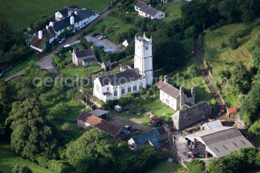 Aerial photograph Torbryan - Holy Trinity Church building in the village of in Torbryan in England, United Kingdom