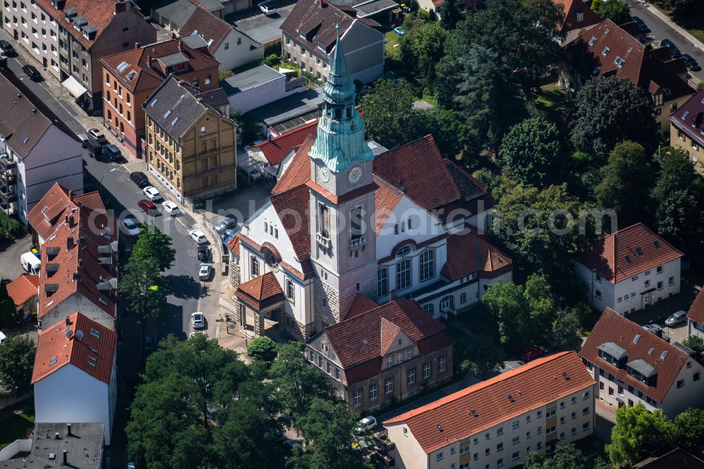 Braunschweig from the bird's eye view: Church building St. Jakobikirche in Brunswick in the state Lower Saxony, Germany