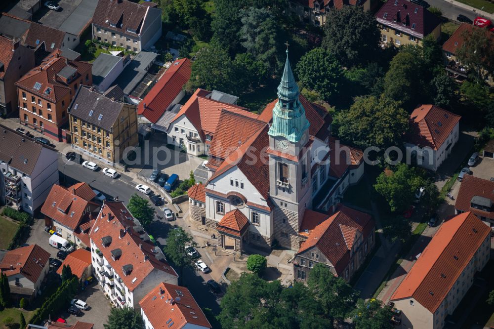 Braunschweig from the bird's eye view: Church building St. Jakobikirche in Brunswick in the state Lower Saxony, Germany