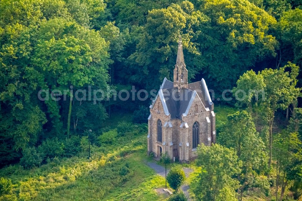 Arnsberg from above - Churches building the chapel in Arnsberg in the state North Rhine-Westphalia