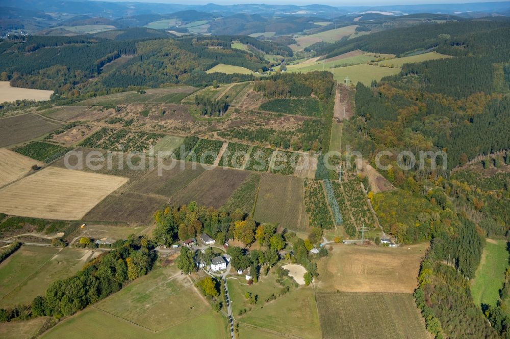 Aerial photograph Bad Fredeberg - Churches building the chapel in Bad Fredeberg in the state North Rhine-Westphalia