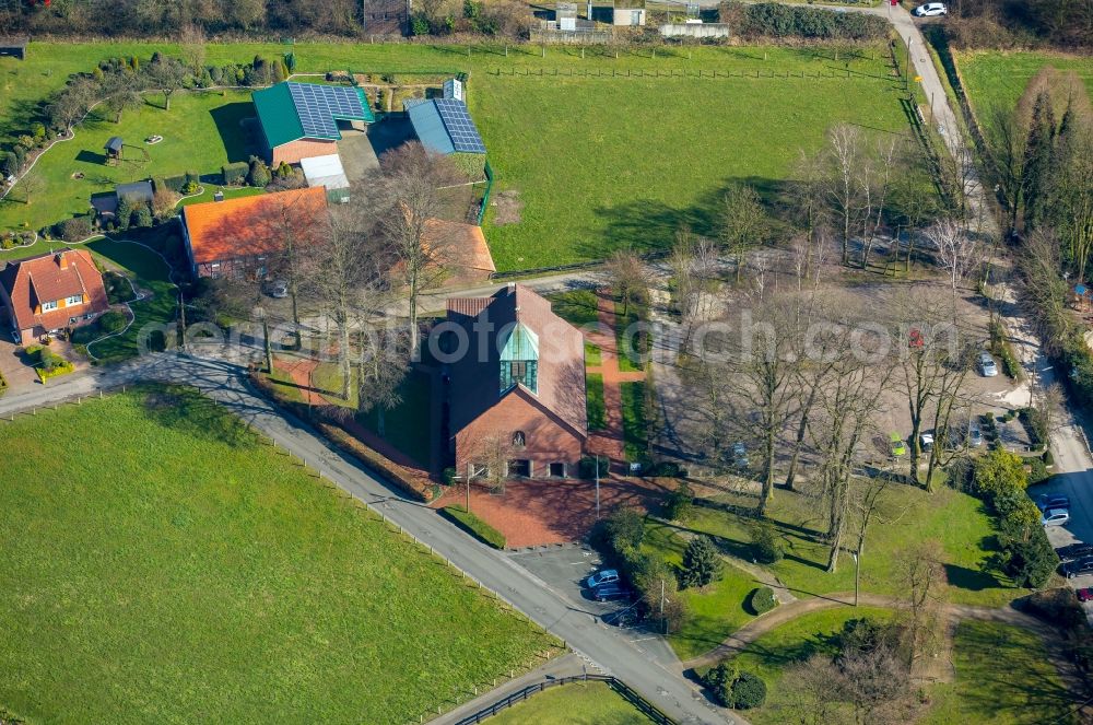 Feldhausen from above - Churches building the chapel in Feldhausen in the state of North Rhine-Westphalia