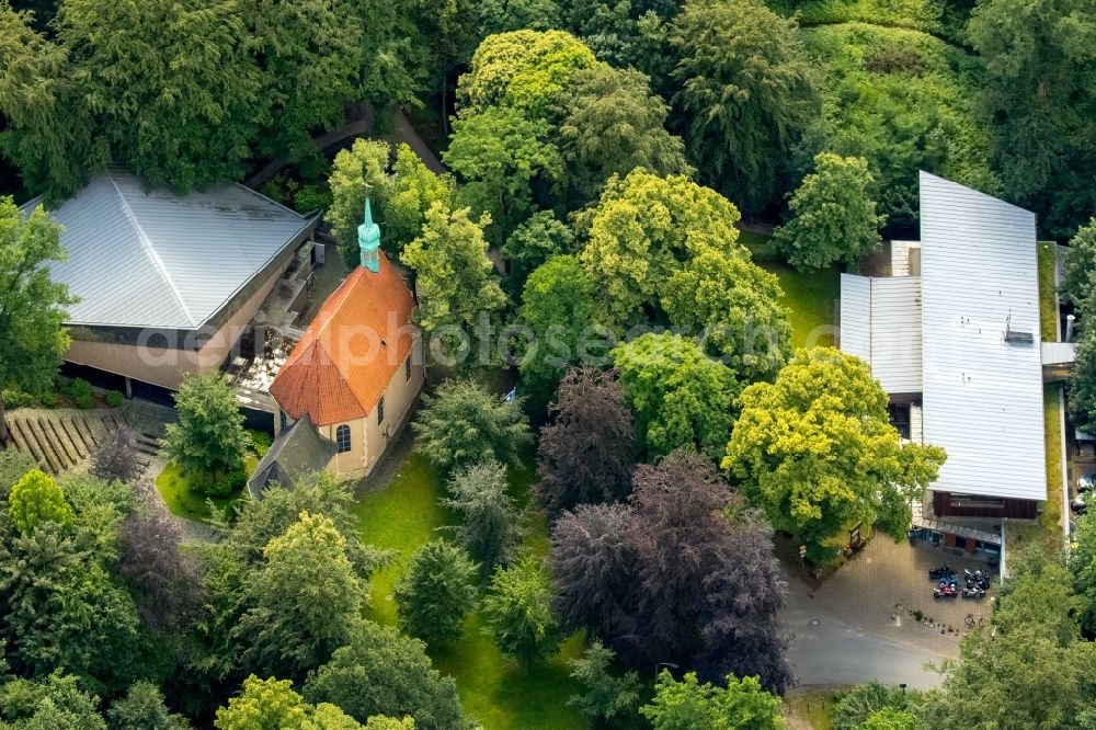 Haltern am See from above - Churches building the chapel St. Anna in Haltern am See in the state North Rhine-Westphalia