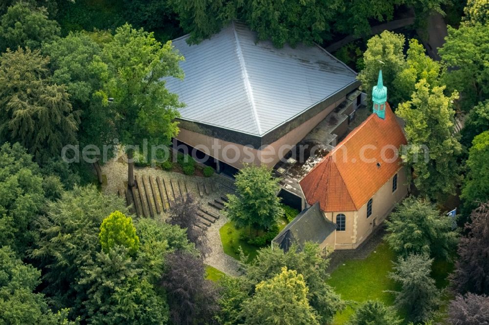 Haltern am See from the bird's eye view: Churches building the chapel St. Anna in Haltern am See in the state North Rhine-Westphalia