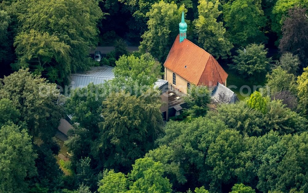 Aerial image Haltern am See - Churches building the chapel St. Anna in Haltern am See in the state North Rhine-Westphalia