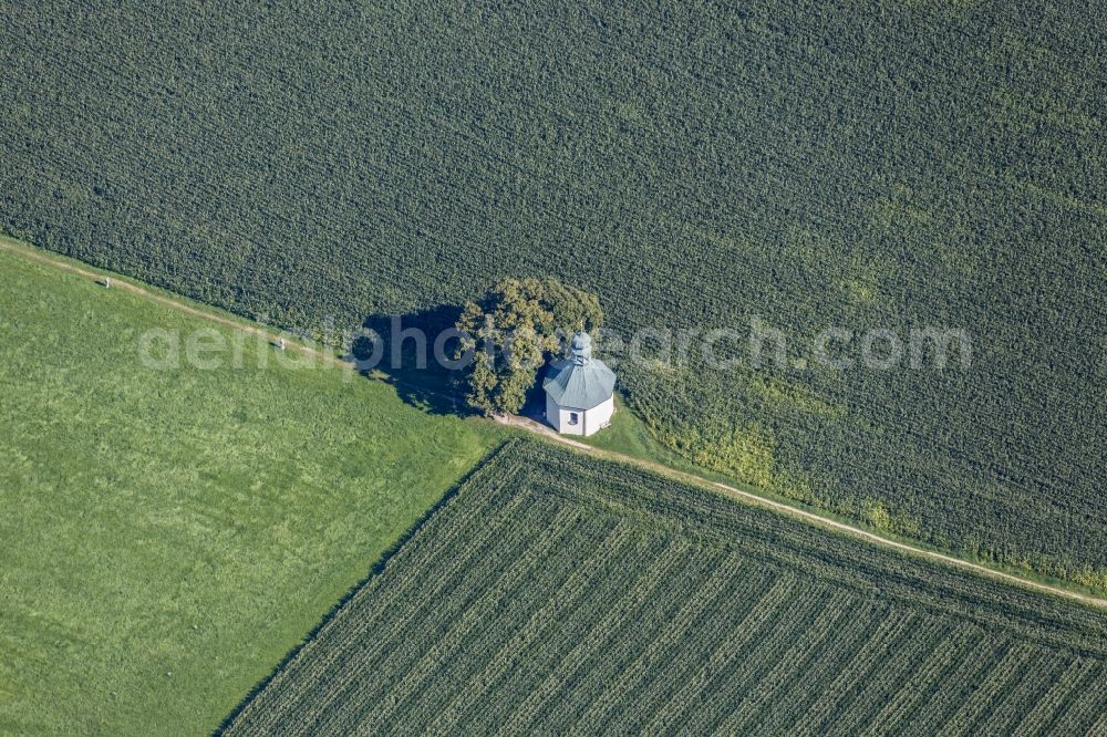 Aerial photograph Neukirchen beim Heiligen Blut - Churches building the chapel St. Annakapelle in Neukirchen beim Heiligen Blut in the state Bavaria