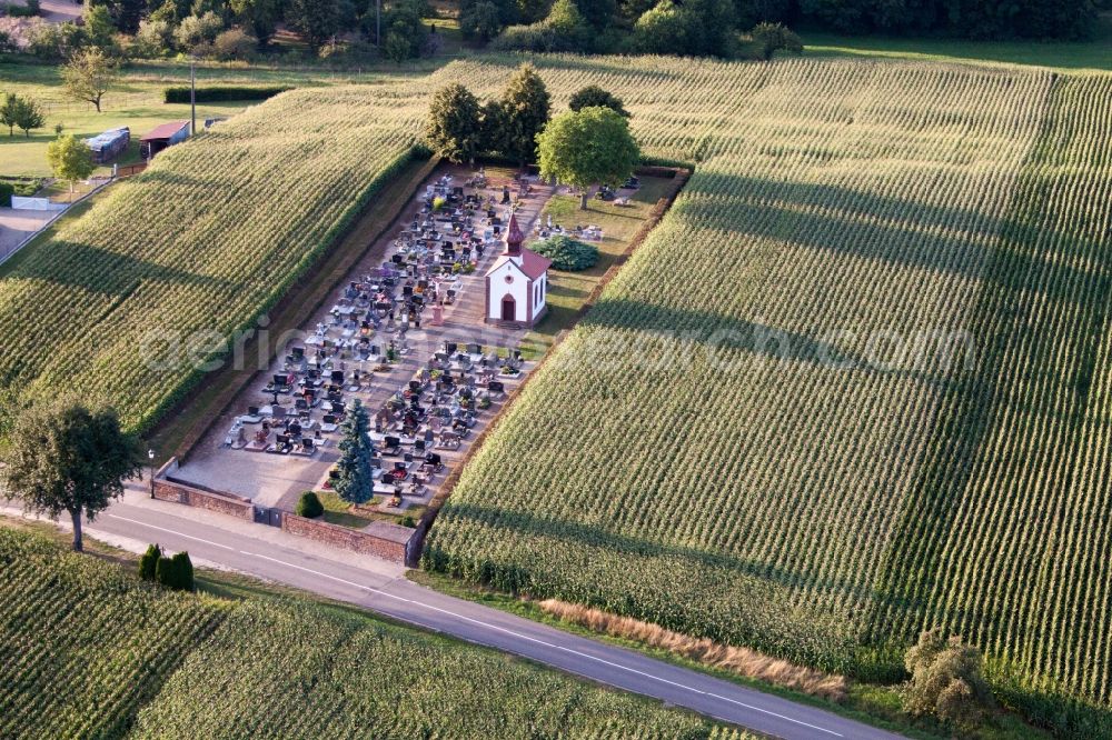 Salmbach from above - Churches building the chapel in Salmbach in Grand Est, France