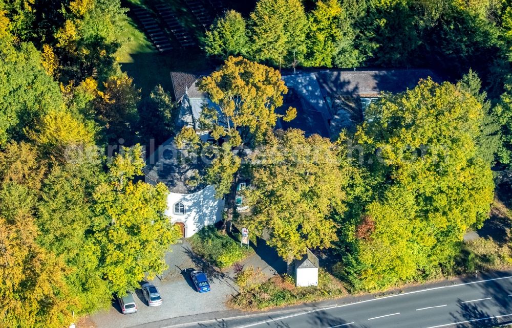 Aerial image Wilnsdorf - Churches building the chapel of the catholic community St. Marien Siegen in Wilnsdorf in the state North Rhine-Westphalia