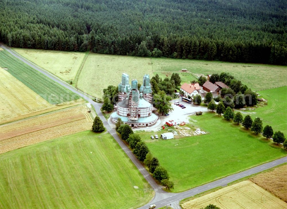 Aerial photograph Kappl - Church buildings of Kappl Sanctuary of the Most Holy Trinity in Kappl in Bavaria