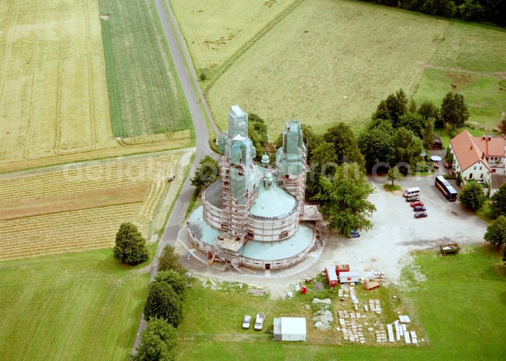 Kappl from the bird's eye view: Church buildings of Kappl Sanctuary of the Most Holy Trinity in Kappl in Bavaria