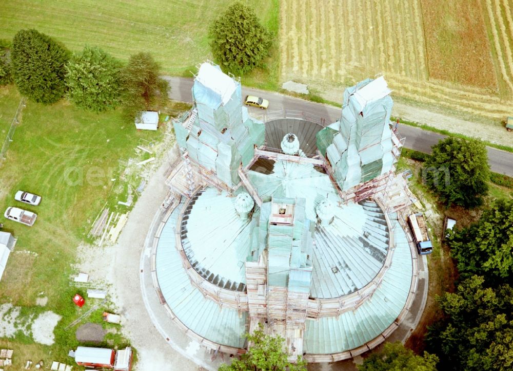 Aerial photograph Kappl - Church buildings of Kappl Sanctuary of the Most Holy Trinity in Kappl in Bavaria