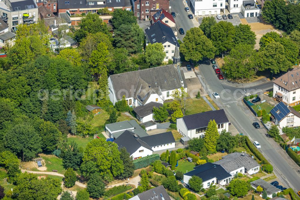 Dortmund from the bird's eye view: Church building of the Kath. Kirche St. Petrus Canisius on street Kuehlkamp in the district Husen-Sued in Dortmund at Ruhrgebiet in the state North Rhine-Westphalia, Germany