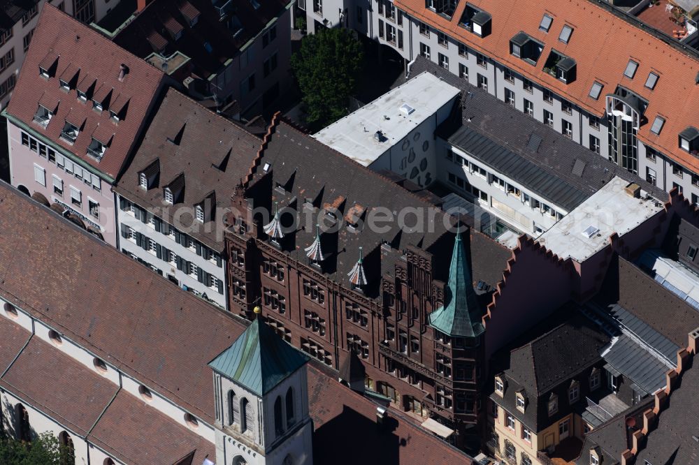 Aerial image Freiburg im Breisgau - Church building katholischen Kirchengemeinde Freiburg Mitte in Freiburg im Breisgau in the state Baden-Wurttemberg, Germany