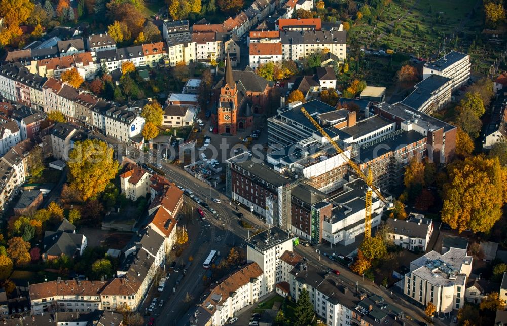 Aerial photograph Witten - Church building of the catholic St. Marien Church in Witten in the state of North Rhine-Westphalia