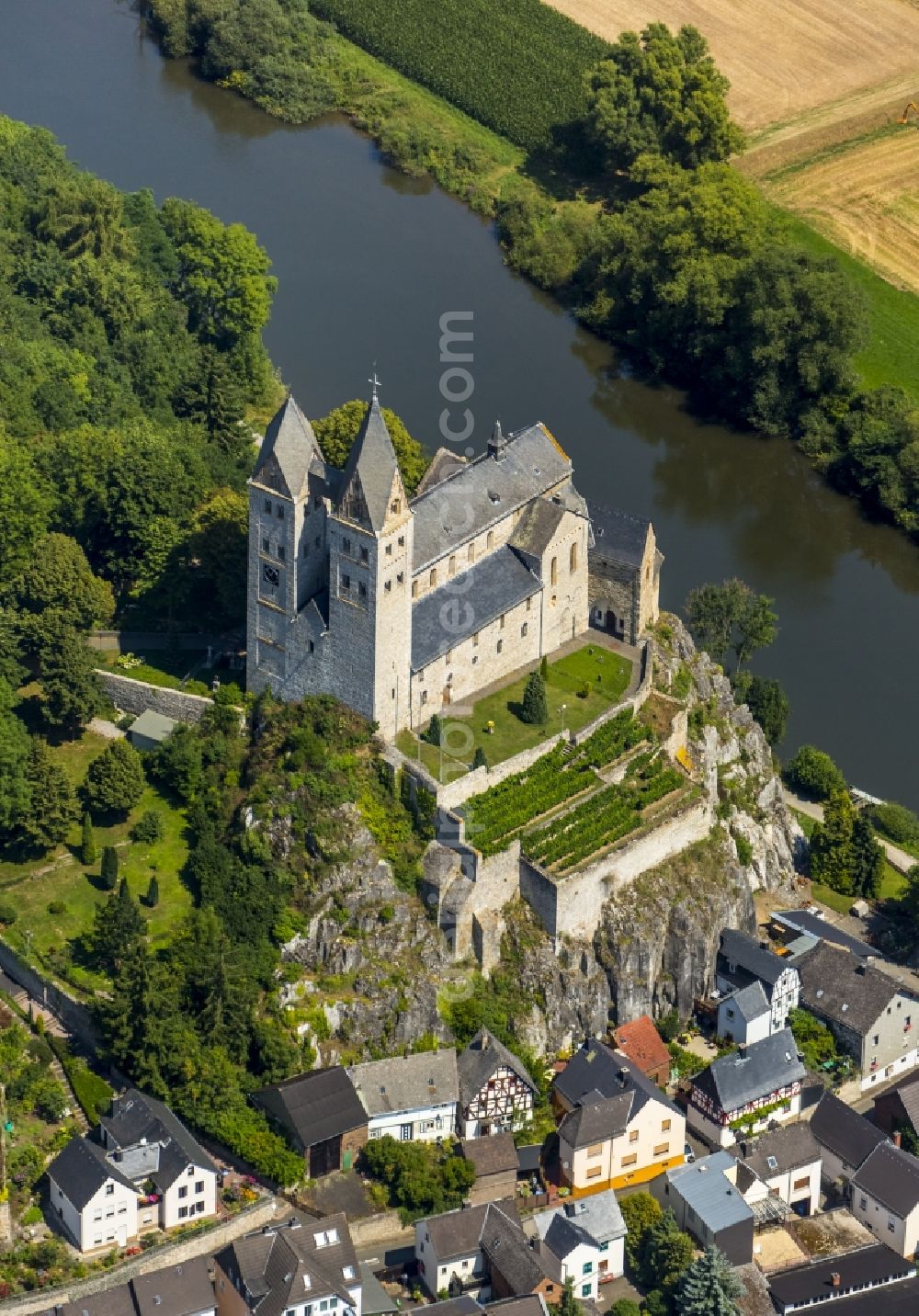 Limburg an der Lahn from the bird's eye view: Church building in Limburg an der Lahn in the state Hesse