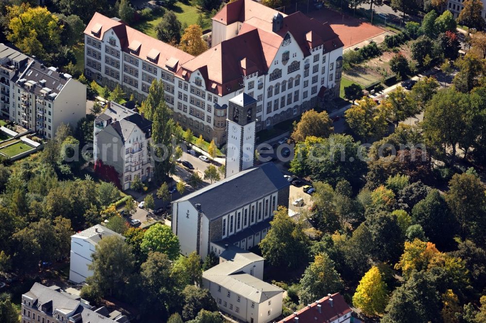 Aerial image Chemnitz - Church St. Pauli at Chemnitz in the state of saxony