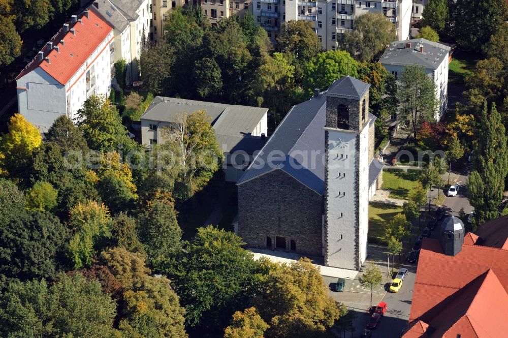 Chemnitz from above - Church St. Pauli at Chemnitz in the state of saxony