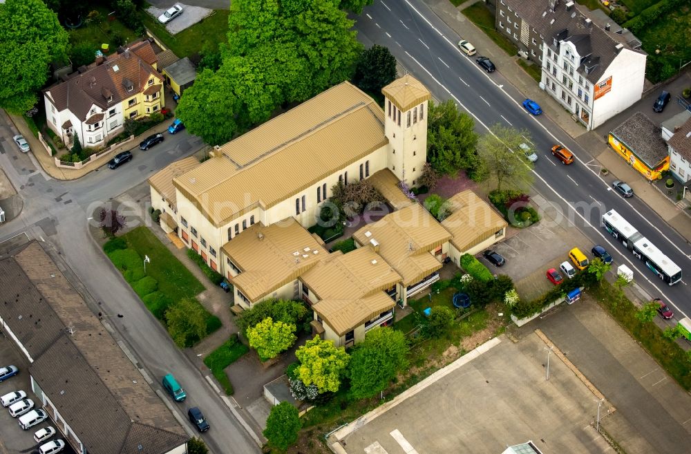 Aerial photograph Gevelsberg - Church buildings Church of Our Lady in Gevelsberg in North Rhine-Westphalia