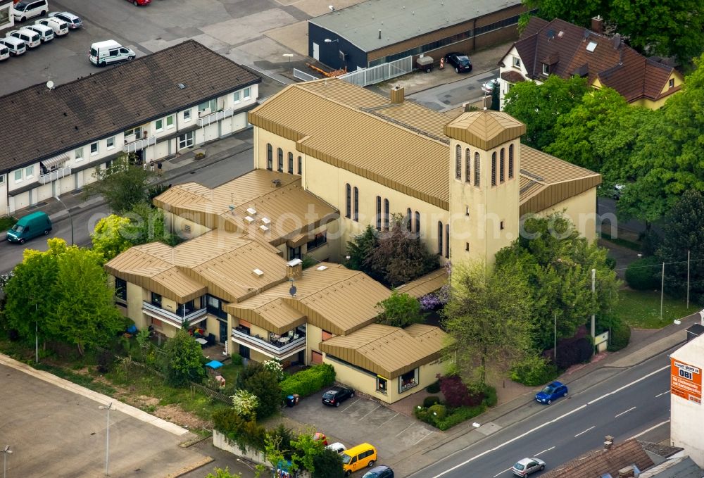 Aerial image Gevelsberg - Church buildings Church of Our Lady in Gevelsberg in North Rhine-Westphalia