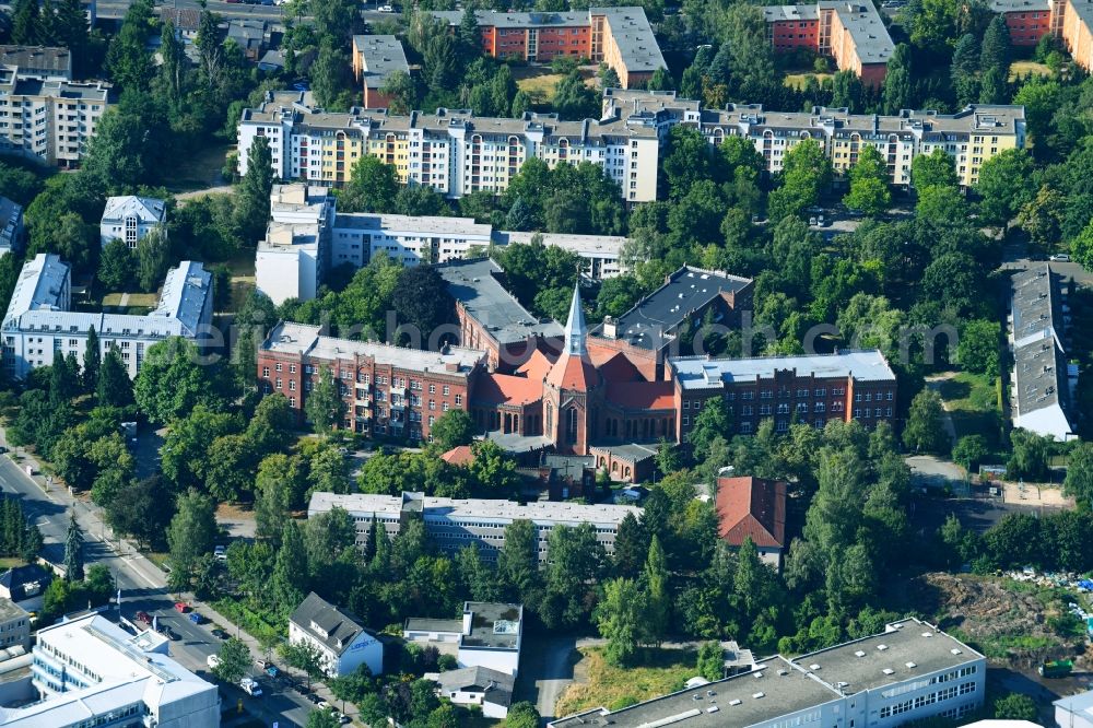 Aerial photograph Berlin - Church building Malteserstrasse in the district Marienfelde in Berlin, Germany