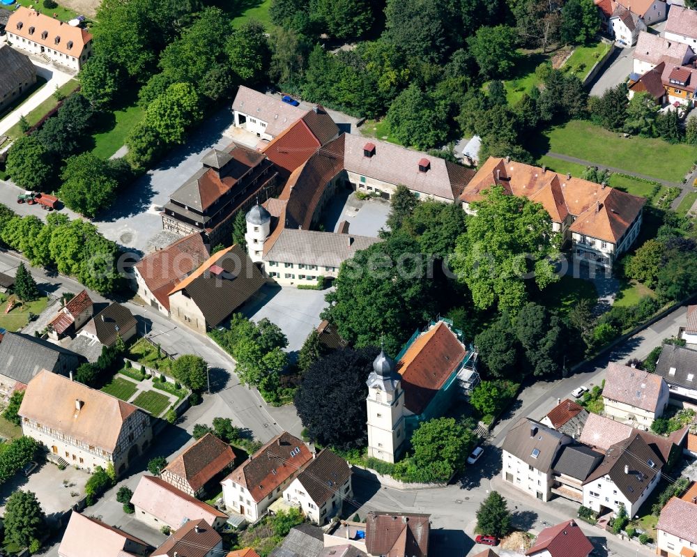 Aerial photograph Bonfeld - Church building Margarethen Kirche in the village of in Bonfeld in the state Baden-Wuerttemberg, Germany