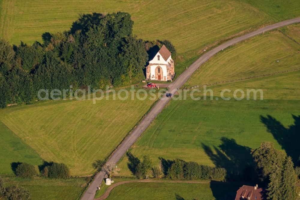 Aerial image Emmendingen - Churches building the chapel on Allmendsberg in Emmendingen in the state Baden-Wuerttemberg