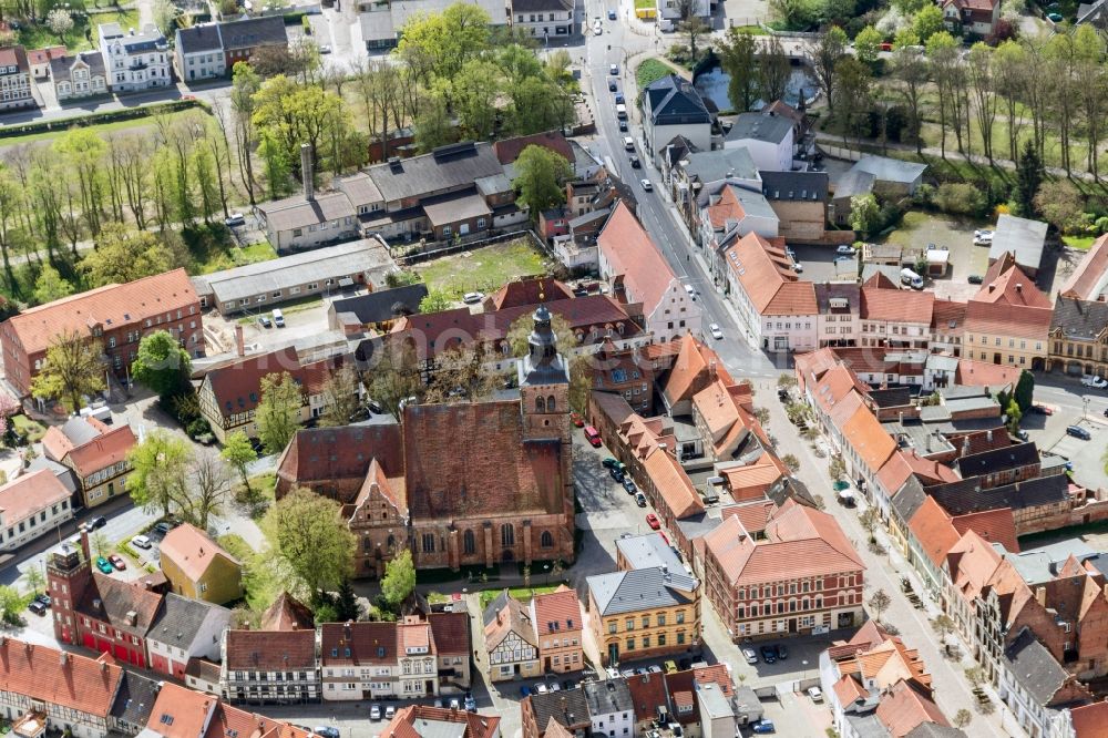 Aerial photograph Gardelegen - Church building St. Michael in Gardelegen in the state Saxony-Anhalt