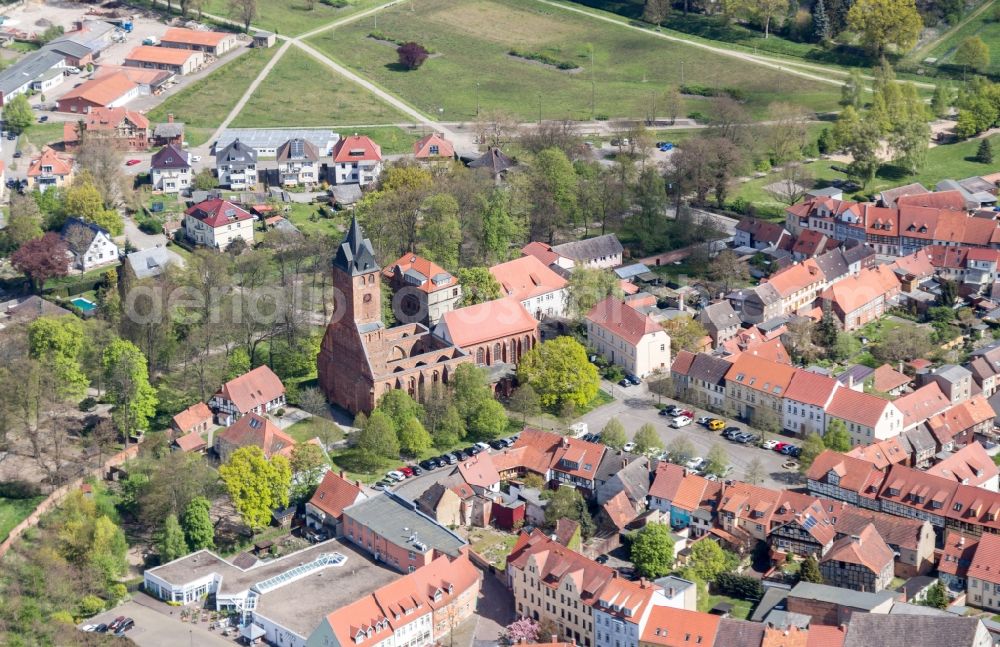 Aerial image Gardelegen - Church building Nicolai in Gardelegen in the state Saxony-Anhalt