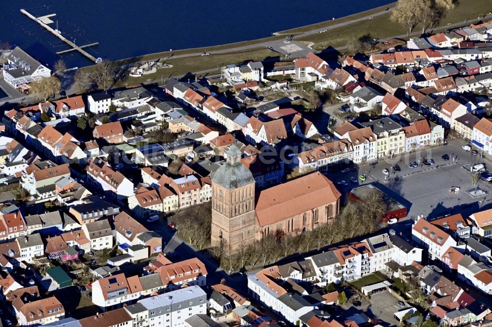 Aerial image Ribnitz-Damgarten - Church building in the village of in the district Ribnitz in Ribnitz-Damgarten in the state Mecklenburg - Western Pomerania, Germany