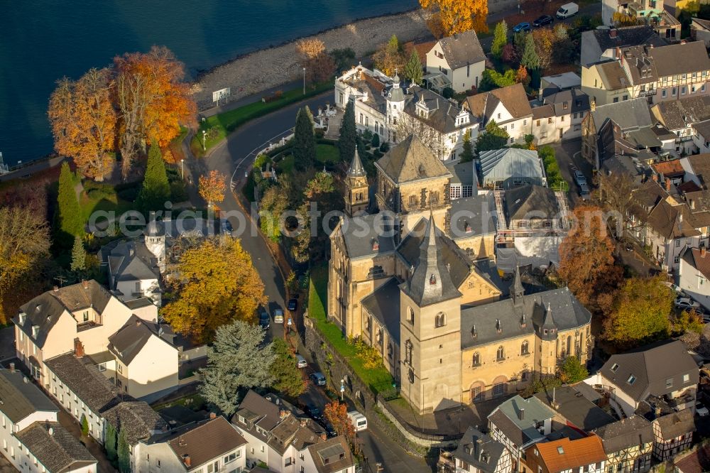 Remagen from above - Church building Pfarrkirche St. Peter und Paul in Remagen in the state Rhineland-Palatinate