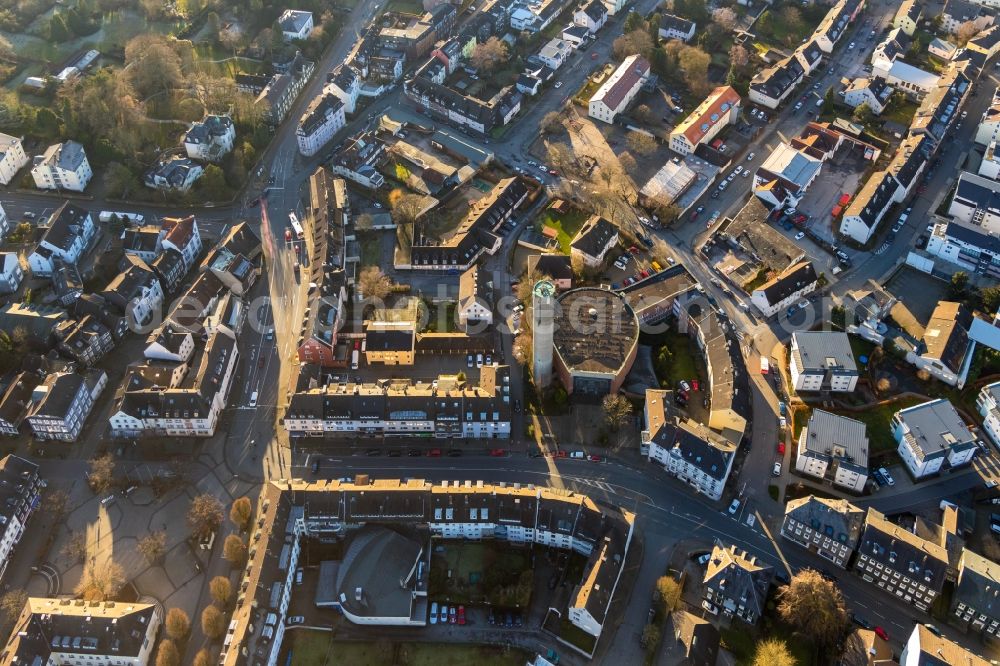 Aerial image Schwelm - Church building of Propstei St. Marien on Marienweg in Schwelm in the state North Rhine-Westphalia, Germany