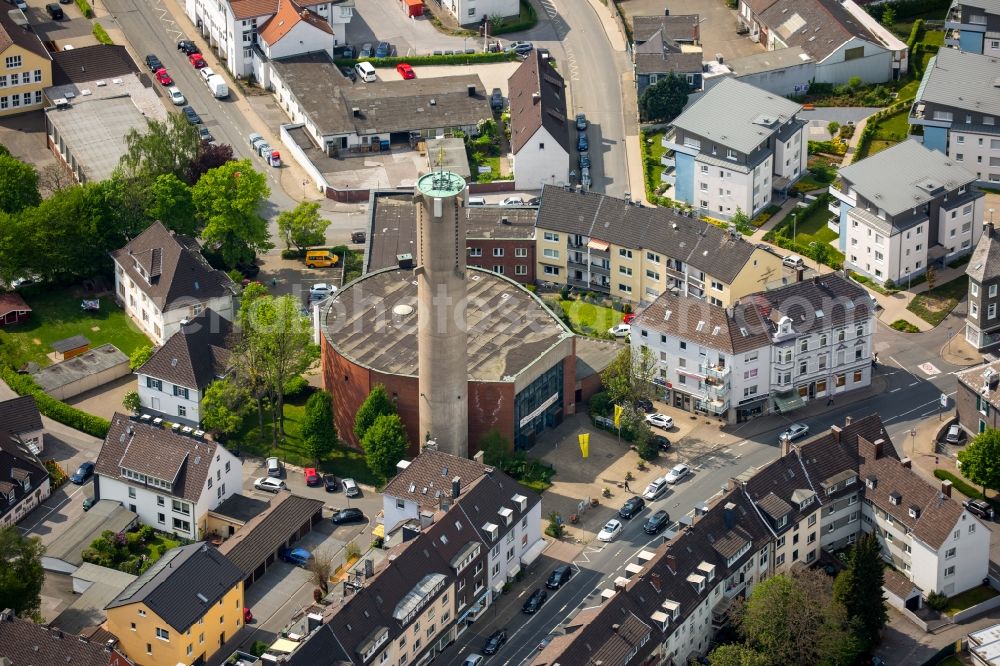 Schwelm from the bird's eye view: Church building of St. Marien in the city center of Schwelm in the state of North Rhine-Westphalia