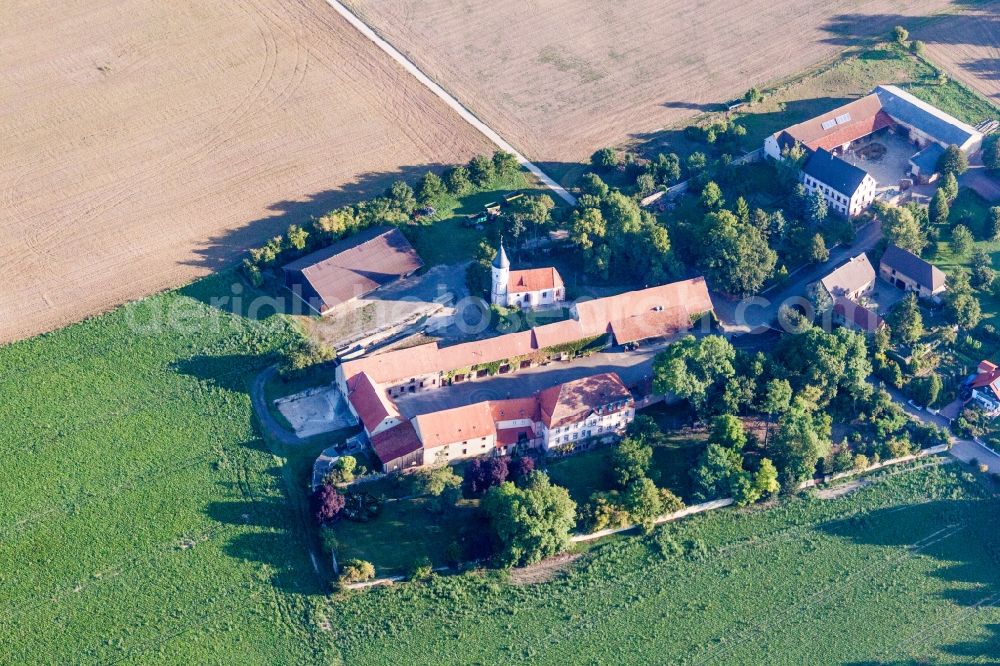 Aerial photograph Quirnheim - Church building of Protestantic Martins-church in Quirnheim in the state Rhineland-Palatinate, Germany