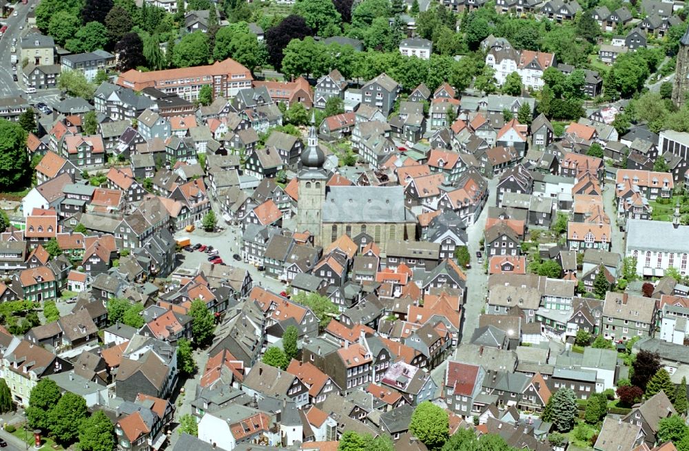Aerial photograph Remscheid - Church building in Remscheid in the state North Rhine-Westphalia, Germany