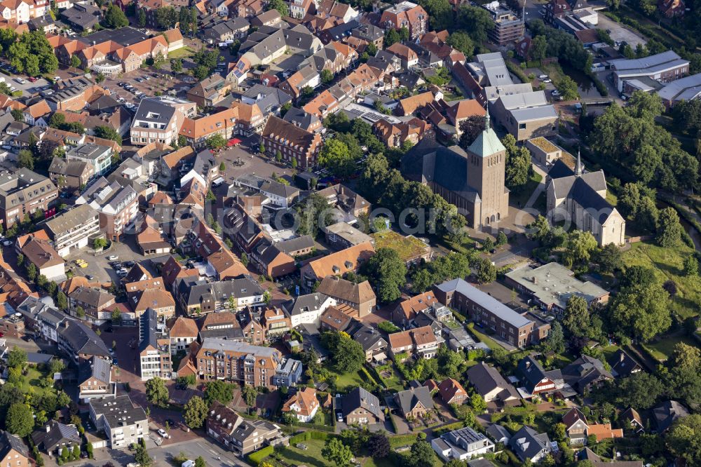 Aerial photograph Vreden - Church building in the village of in Vreden in the state North Rhine-Westphalia, Germany