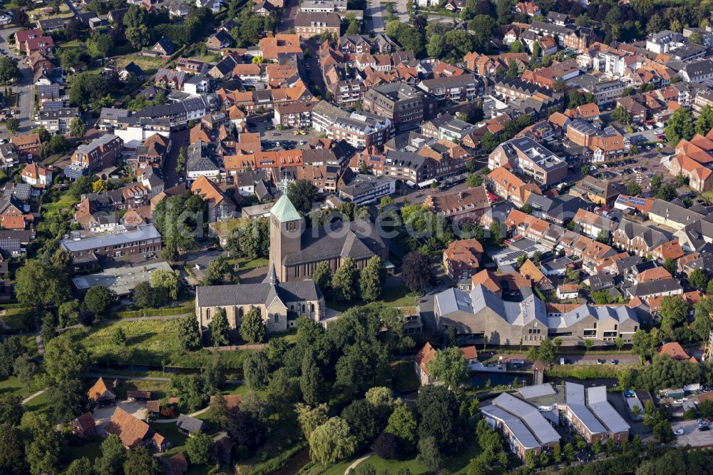 Aerial image Vreden - Church building in the village of in Vreden in the state North Rhine-Westphalia, Germany