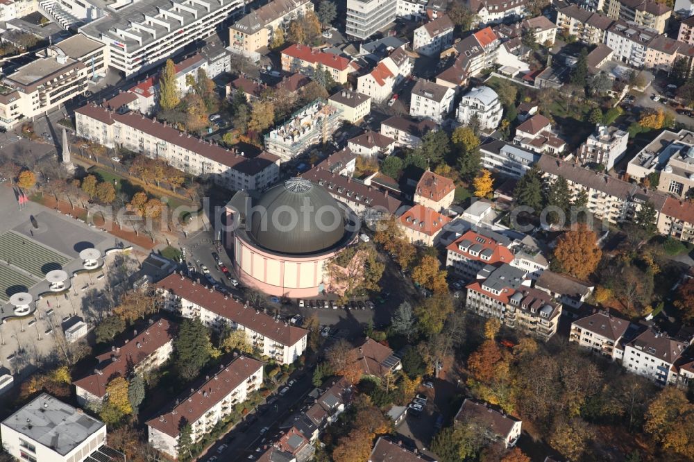 Aerial photograph Darmstadt - Church building in Sankt Ludwig Old Town- center of downtown in Darmstadt in the state Hesse