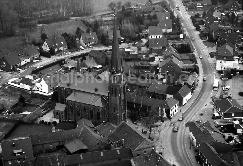 Aerial image Schaephuysen - Church building in Schaephuysen in the state North Rhine-Westphalia, Germany