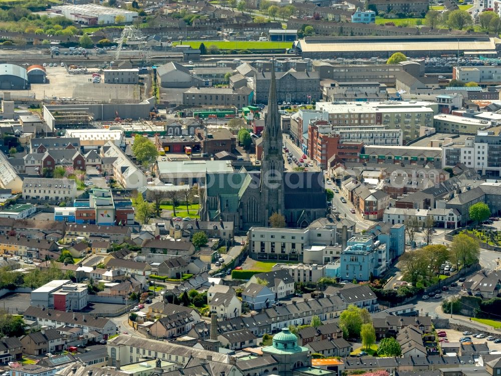 Limerick from the bird's eye view: Church building St. Johns in Limerick , Ireland